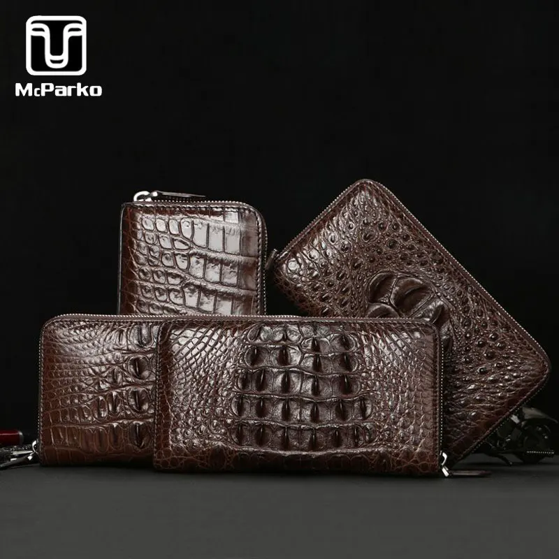 Mens Crocodile Wallet Alligator Genuine Leather Skin Credit Card ID Purse Holder