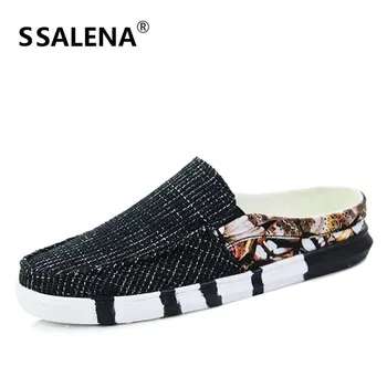 Men Slip On Canvas Slippers Summer Half Drag Loafers Breathable Beach Shoes Male Closed Toe Soft Sole Lazy Shoes AA40292
Men Slip On Canvas Slippers Summer Half Drag Loafers Breathable Beach Shoes Male Closed Toe Soft Sole Lazy Shoes AA40292
