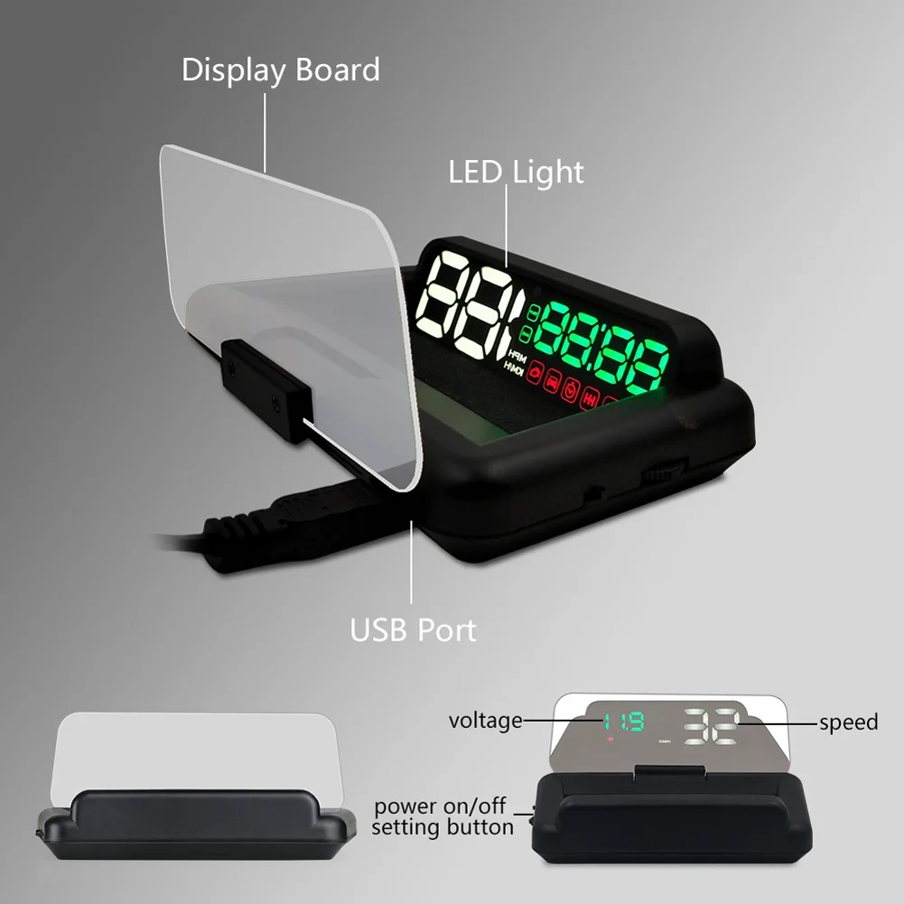 C500 OBD2 HUD Head-Up Display with Mirror Digital Car Speed Projector Computer Fuel Mileage YAN88
C500 OBD2 HUD Head-Up Display with Mirror Digital Car Speed Projector Computer Fuel Mileage YAN88