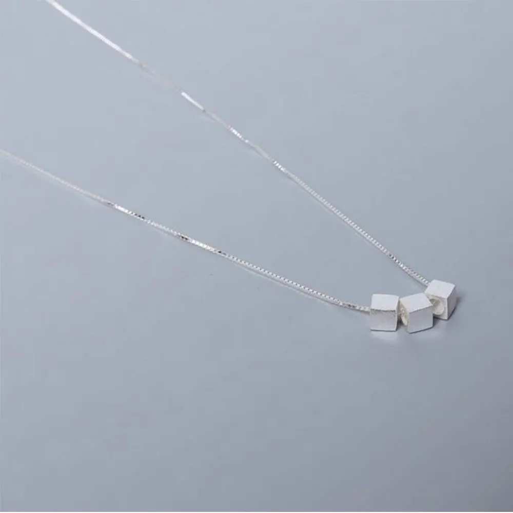 anenjery Simple 925 Sterling Silver Necklace Three Scrub Square Chain Necklace For Women Valentines Gift S-N47
anenjery Simple 925 Sterling Silver Necklace Three Scrub Square Chain Necklace For Women Valentines Gift S-N47