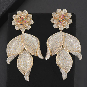 missvikki Luxury Mother's Day Gift Jewelry Leaves Pendant Earrings Big Statement Cubic Zirconia Earrings For Women Accessories
missvikki Luxury Mother's Day Gift Jewelry Leaves Pendant Earrings Big Statement Cubic Zirconia Earrings For Women Accessories