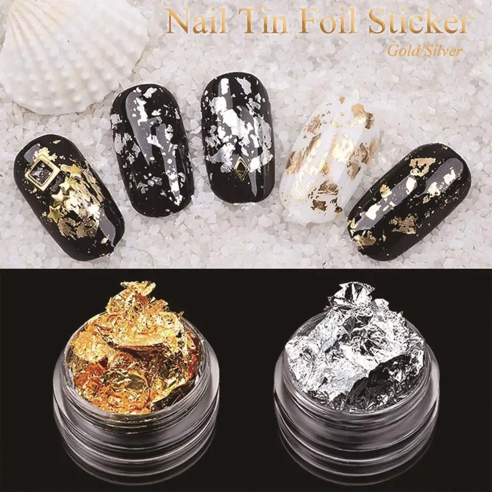MIZHSE Gold Silver Irregular Aluminum Foil Paper Nail Art Sticker 3D Glitter DIY Manicure UV Gel Polish Nail Decoration Tools 70
MIZHSE Gold Silver Irregular Aluminum Foil Paper Nail Art Sticker 3D Glitter DIY Manicure UV Gel Polish Nail Decoration Tools 70
