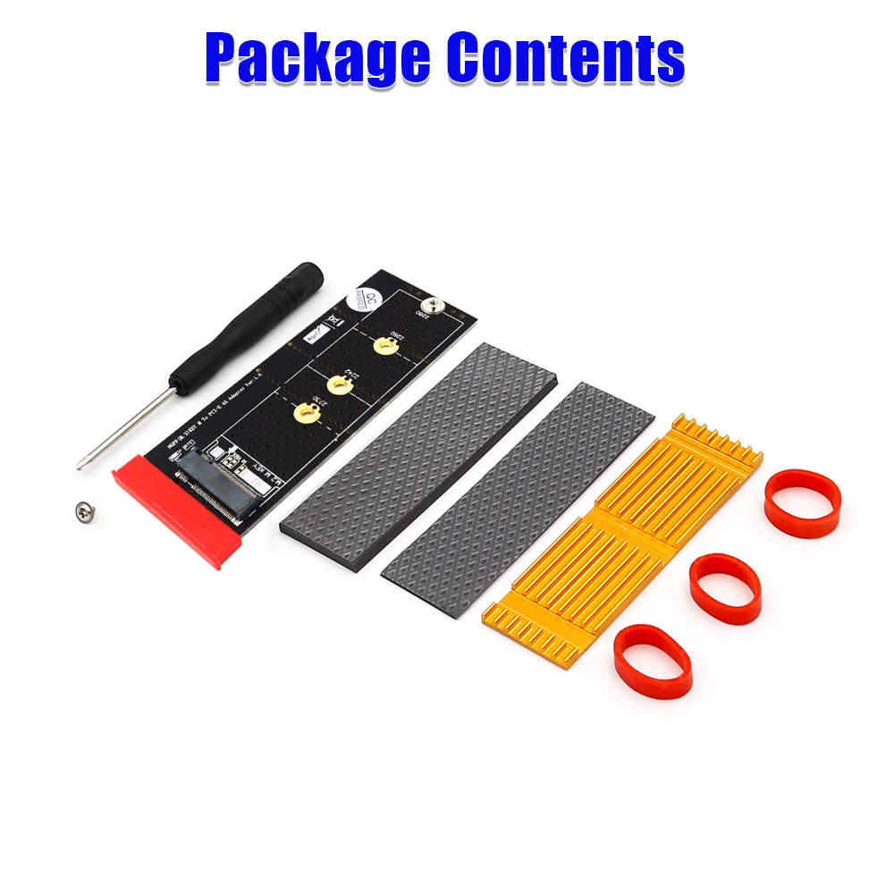 NGFF(M.2) nvme M key SSD to PCI- E 4X Adapter with Heatsink(vertical installation) 2230/2242/2260/2280 M.2 Card dimension | Компьютеры и