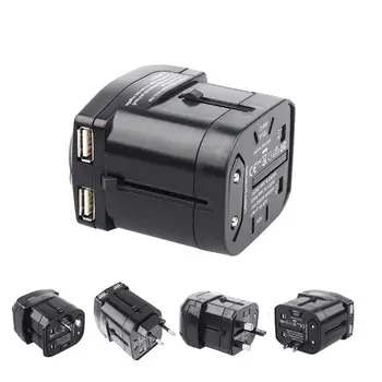 2USB 2100MA Charging Universal Travel Adapter All-in-one International World Travel AC Power Converter Plug Adaptor Socket
2USB 2100MA Charging Universal Travel Adapter All-in-one International World Travel AC Power Converter Plug Adaptor Socket