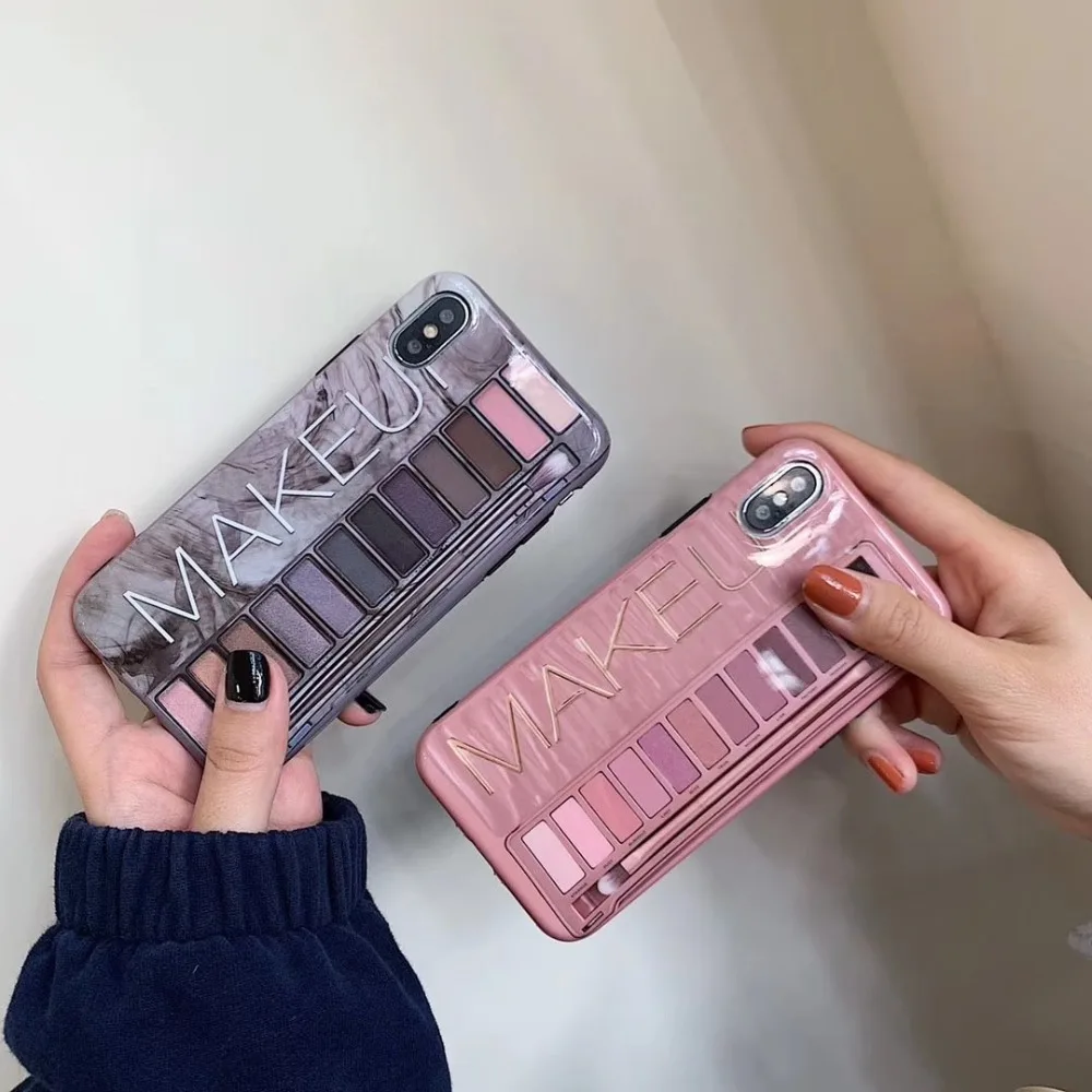 Stylish Luxury Pink Square Mesh Red Eye Shadow Makeup Case for iPhone 6 6S 7 7 Plus X XS MAX XR Black Soft Edge Cover
Stylish Luxury Pink Square Mesh Red Eye Shadow Makeup Case for iPhone 6 6S 7 7 Plus X XS MAX XR Black Soft Edge Cover