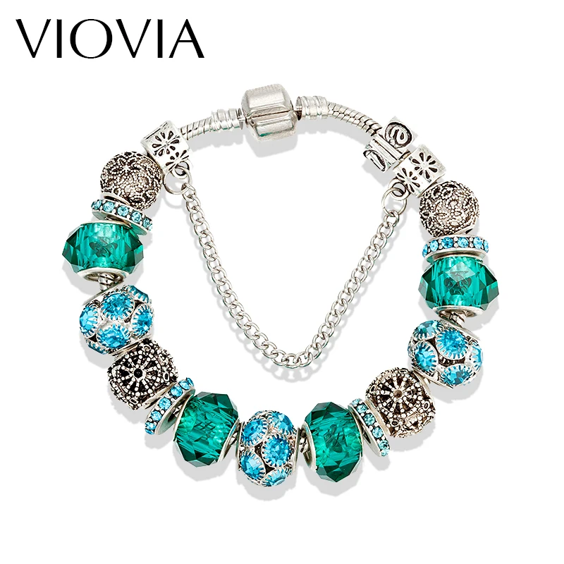 VIOVIA Dropshipping Silver Charm Bracelet & Bangles Love And Flower Crystal Bead Pandora Bracelet For Women Gifts Jewelry B16088
VIOVIA Dropshipping Silver Charm Bracelet & Bangles Love And Flower Crystal Bead Pandora Bracelet For Women Gifts Jewelry B16088