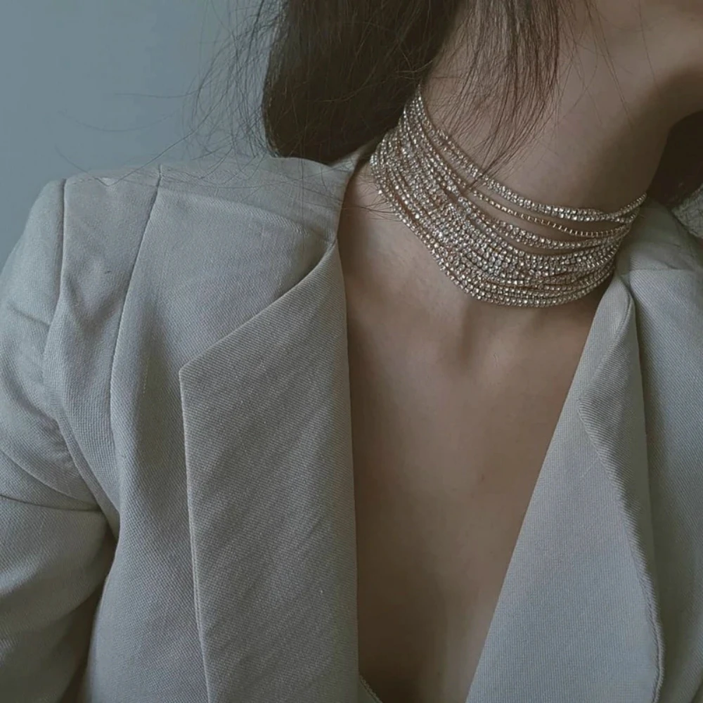 StoneFans Multi Layer chocker necklace for women full rhinestone Luxury Statement crystal choker chain necklace Fashion Jewelry
StoneFans Multi Layer chocker necklace for women full rhinestone Luxury Statement crystal choker chain necklace Fashion Jewelry