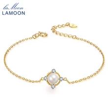 Lamoon FullMoon 100% Natural Bead Freshwater Pearl 925 Sterling Silver Jewelry 14K Yellow Gold Chain Charm Bracelet S925 LMHI014
Lamoon FullMoon 100% Natural Bead Freshwater Pearl 925 Sterling Silver Jewelry 14K Yellow Gold Chain Charm Bracelet S925 LMHI014