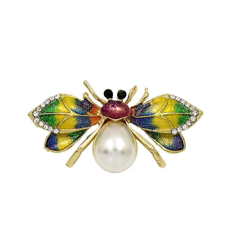 WEIMANJINGDIAN Factory Direct Sale Enameled Insect Bee with Simulated Pearl Tail Brooch Pins for Women Spring
WEIMANJINGDIAN Factory Direct Sale Enameled Insect Bee with Simulated Pearl Tail Brooch Pins for Women Spring