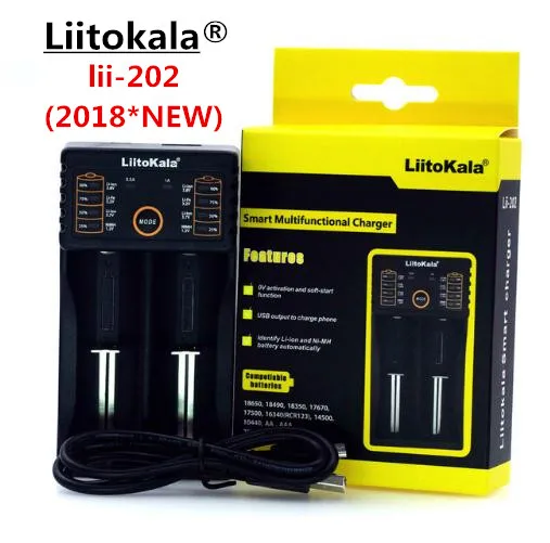 2018 NEW Liitokala Lii202 18650 battery charger 1.2V 3.7V 3.2V AA / AAA 26650 10440 14500 NiMH lithium battery smart charger
2018 NEW Liitokala Lii202 18650 battery charger 1.2V 3.7V 3.2V AA / AAA 26650 10440 14500 NiMH lithium battery smart charger