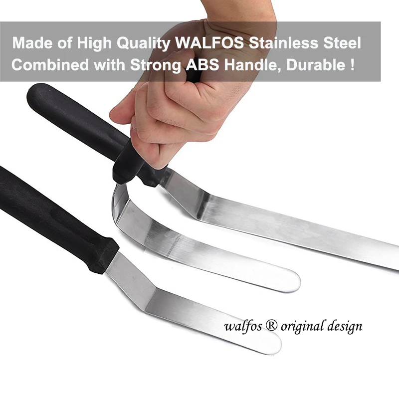walfos stainless steel butter cake cream knife spatula for cake smoother icing frosting spreader fondant pastry cake decorating knife spatula cream knifecake cream knife aliexpress