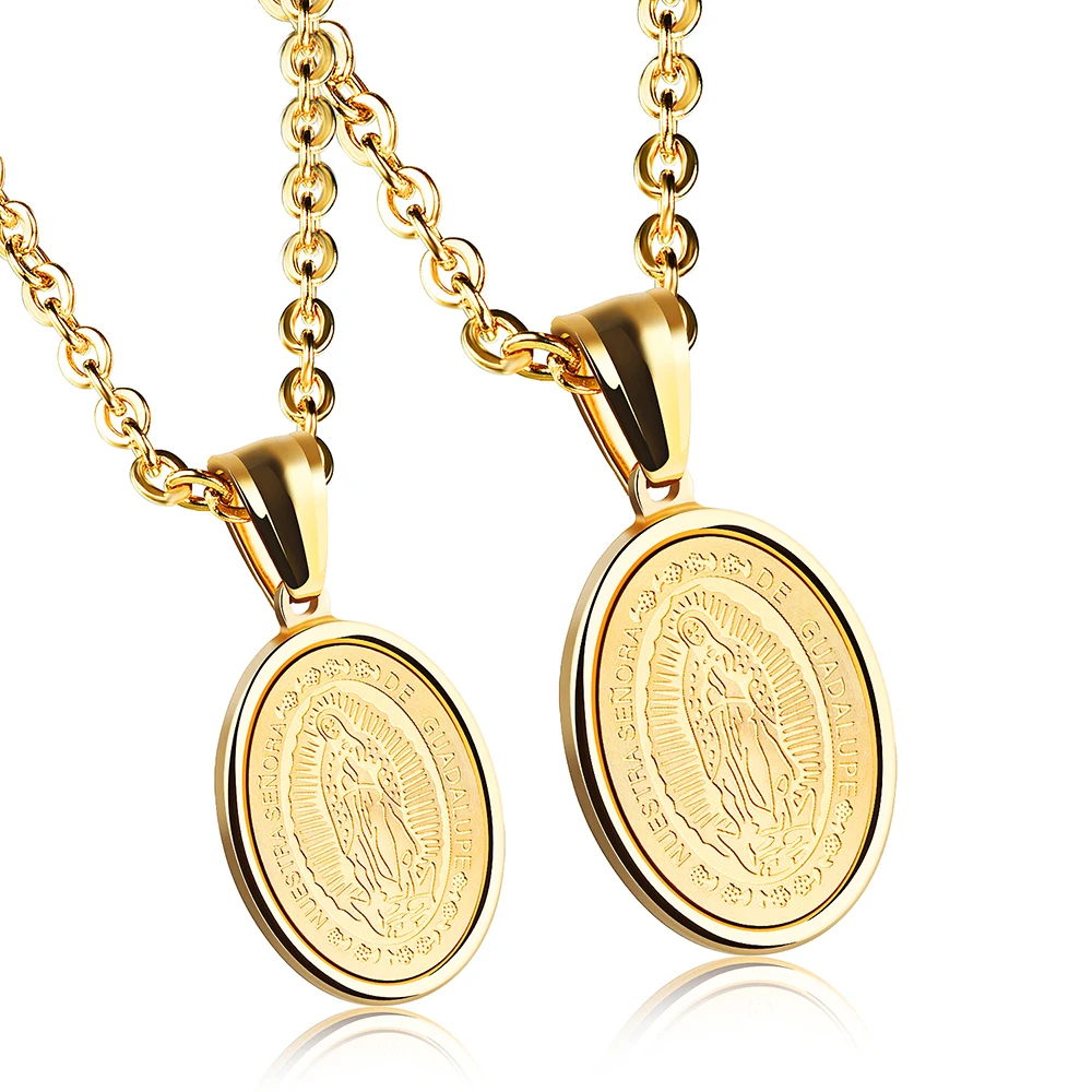JeeMango Religious Virgin Mary Pendant Necklace For Men & Women Stainless Steel / Gold Color Catholic Blessing Pray Gift OGX1146
JeeMango Religious Virgin Mary Pendant Necklace For Men & Women Stainless Steel / Gold Color Catholic Blessing Pray Gift OGX1146