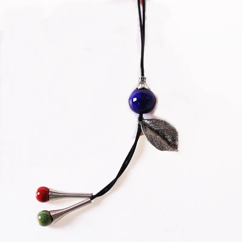 Fashion Leisure Ethnic Style Ceramic Necklace Porcelain Beads Wax Rope Necklace For Women Girl's Gift
Fashion Leisure Ethnic Style Ceramic Necklace Porcelain Beads Wax Rope Necklace For Women Girl's Gift