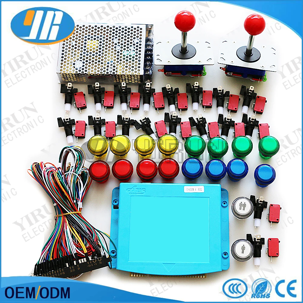 VGA CGA output 999 /1299 in 1 PCB board with joystick led push button power supply for Jamma arcade cabinet kit DIY
VGA CGA output 999 /1299 in 1 PCB board with joystick led push button power supply for Jamma arcade cabinet kit DIY