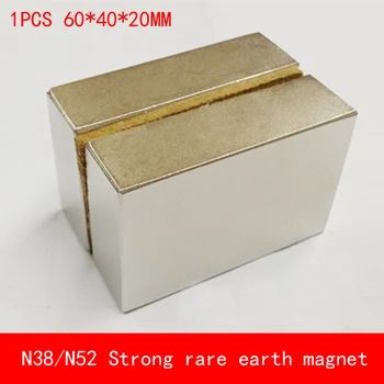 1PCS 60*40*20mm N38 N52 oversize Strong magnetic force rare earth neodymium magnet permanent N52 60X40X20MM
1PCS 60*40*20mm N38 N52 oversize Strong magnetic force rare earth neodymium magnet permanent N52 60X40X20MM