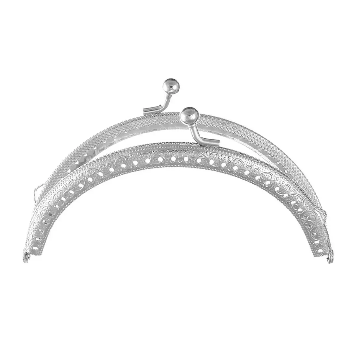 Metal Frame Kiss Clasp Lock Arch For Purse Bag Silver Tone 1pc Approx: 12.6cm x7.7cm(5inch x3inch)
Metal Frame Kiss Clasp Lock Arch For Purse Bag Silver Tone 1pc Approx: 12.6cm x7.7cm(5inch x3inch)