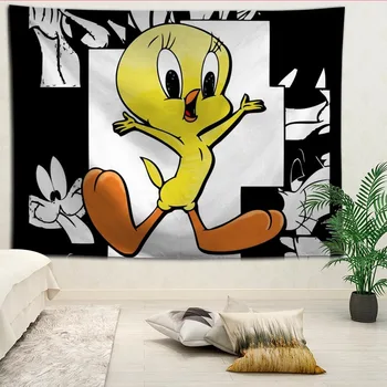 Tweety Bird Tapestries Hanging cloth background wall covering bedroom renovation bed decoration tapestry custom logo
Tweety Bird Tapestries Hanging cloth background wall covering bedroom renovation bed decoration tapestry custom logo