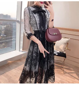 2019 Hot Sale Elegant Mesh Mid-Calf Office Lady Dress Sexy Women Celebrity Three Quarter Turtleneck Lace Party Dresses Wholesale
2019 Hot Sale Elegant Mesh Mid-Calf Office Lady Dress Sexy Women Celebrity Three Quarter Turtleneck Lace Party Dresses Wholesale