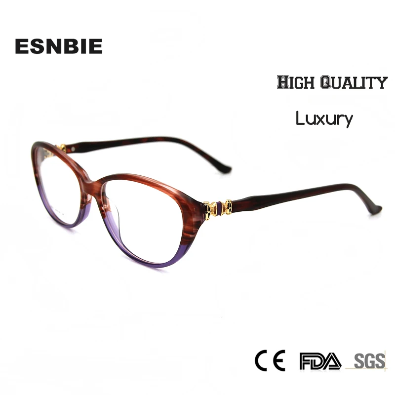 ESNBIE OPTICAL Luxury Eyewear Cat Eye Glasses Frames for Women Diamond oculos de grau feminino Accept Rx Lens
ESNBIE OPTICAL Luxury Eyewear Cat Eye Glasses Frames for Women Diamond oculos de grau feminino Accept Rx Lens