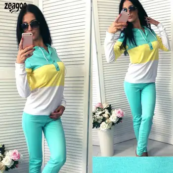 Women Hooded Patchwork Long Sleeve Sweatshirt Casual, Sport, Fitness Solid Tops and Pants Sport Tracksuit
Women Hooded Patchwork Long Sleeve Sweatshirt Casual, Sport, Fitness Solid Tops and Pants Sport Tracksuit