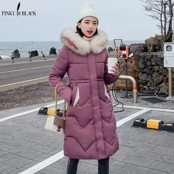 PinkyIsBlack 2019 Large Fur Pocket Jacket Winter Women New Fashion Hooded Down Cotton Padded Jacket Coat Female Thick Long Parka
PinkyIsBlack 2019 Large Fur Pocket Jacket Winter Women New Fashion Hooded Down Cotton Padded Jacket Coat Female Thick Long Parka