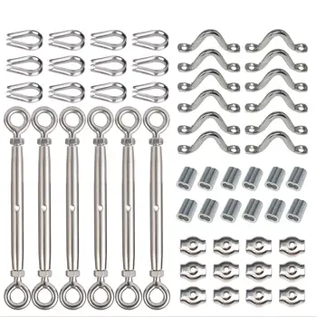 316 Stainless Steel Heavy Duty 1/8" Cable Railing Kit Hardware Cable Wire Fence Balustrade Kit M6 Eye&Eye Turnbukle 6PCS
316 Stainless Steel Heavy Duty 1/8" Cable Railing Kit Hardware Cable Wire Fence Balustrade Kit M6 Eye&Eye Turnbukle 6PCS