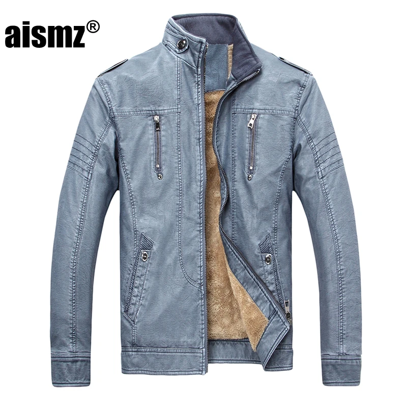 Aismz Brand PU Faux Casual Man Jackets Men Leather Jacket Male Coats Winter Warm Velvet Hombre Veste Motorcycle Outerwear 8828
Aismz Brand PU Faux Casual Man Jackets Men Leather Jacket Male Coats Winter Warm Velvet Hombre Veste Motorcycle Outerwear 8828