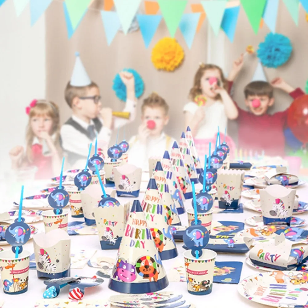 Huiran Cartoon Animal disposable paper plates party straws drinking party set plates napkins kids birthday party supplies decor
Huiran Cartoon Animal disposable paper plates party straws drinking party set plates napkins kids birthday party supplies decor