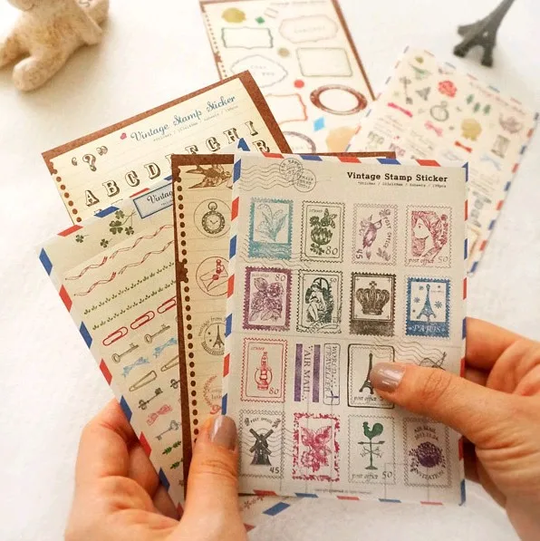 6 Sheets Vintage Stamp Postmark Paper DIY Stickers Dimensional Decorative Stickers For Diary Scrapbook Calendar Notebook Label
6 Sheets Vintage Stamp Postmark Paper DIY Stickers Dimensional Decorative Stickers For Diary Scrapbook Calendar Notebook Label