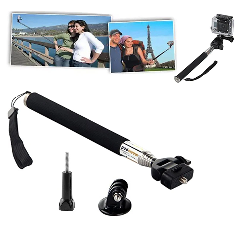 For Gopro Accessories Extendable Handheld Stick Telescopic Monopod Mount Adapter Tripod for Hero 3+ 4 SJ4000/5000/6000 xiaomi yi
For Gopro Accessories Extendable Handheld Stick Telescopic Monopod Mount Adapter Tripod for Hero 3+ 4 SJ4000/5000/6000 xiaomi yi