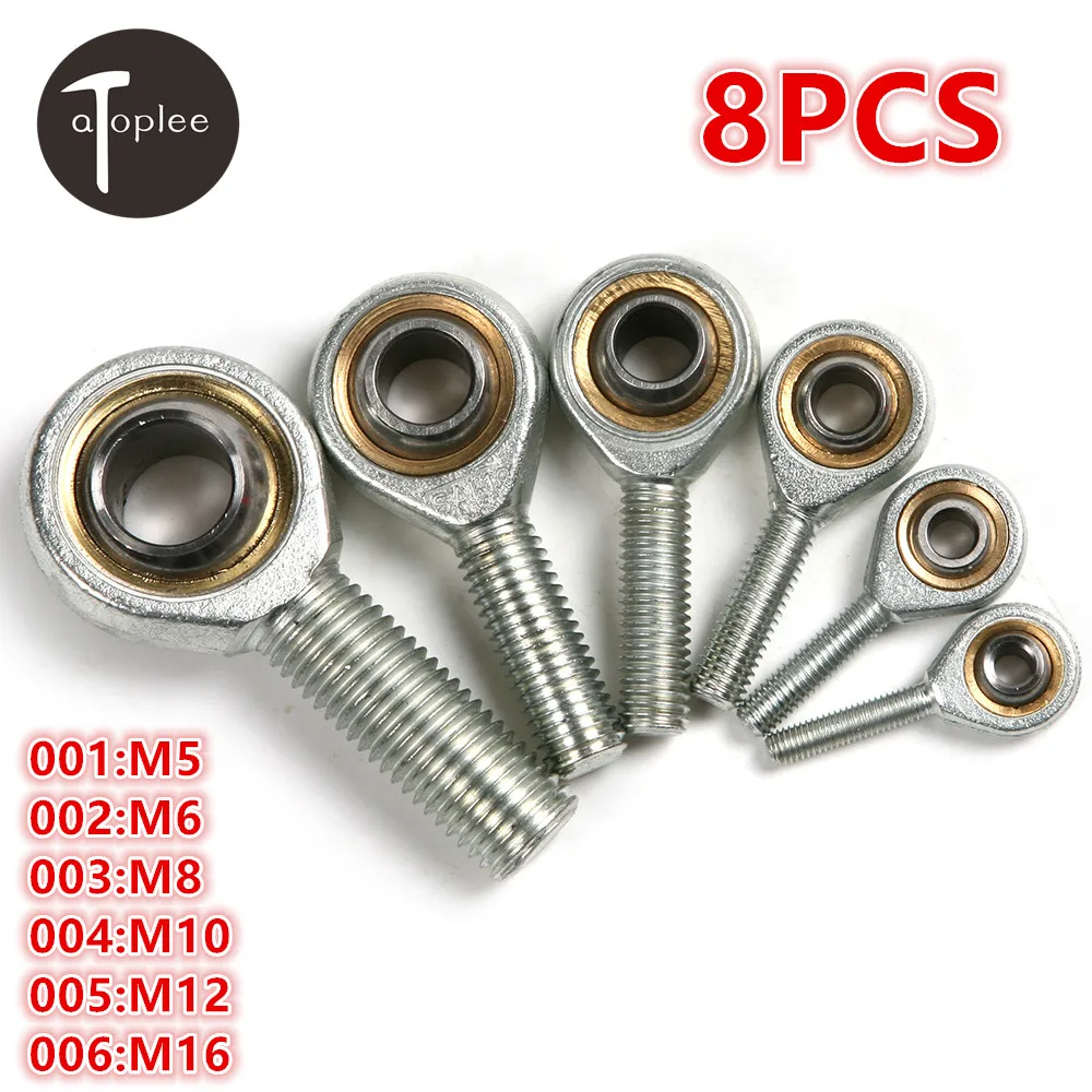 8PCS M5/M6/M8/M10/M12/M16 Fish Eye Rod End Joint Oscillating Bearing Male Auto Damper External Left Hand Screw Ball Bearing
8PCS M5/M6/M8/M10/M12/M16 Fish Eye Rod End Joint Oscillating Bearing Male Auto Damper External Left Hand Screw Ball Bearing