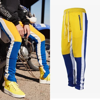 Vintage Color Block Patchwork Track Pants 2018 Men's Hip-Hop Side Zipper Casual Elastic Waist Joggers Pants Streetwear Trend 
Vintage Color Block Patchwork Track Pants 2018 Men's Hip-Hop Side Zipper Casual Elastic Waist Joggers Pants Streetwear Trend