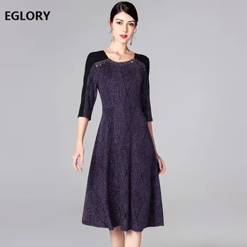 2019 Spring Fashion Dress for Women O-Neck Beading Deco 3/4 Sleeve Slim Fitted A-Line 1950s Style Dress Plus Size Clothing Dress
2019 Spring Fashion Dress for Women O-Neck Beading Deco 3/4 Sleeve Slim Fitted A-Line 1950s Style Dress Plus Size Clothing Dress