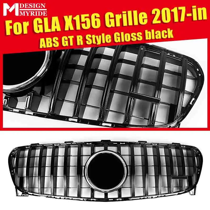 X156 GLA Class GT R style Grille grill ABS black without sign GLA180 GLA200 250 GLA45 look Front Bumper Kidney Grills 2017-2019
X156 GLA Class GT R style Grille grill ABS black without sign GLA180 GLA200 250 GLA45 look Front Bumper Kidney Grills 2017-2019
