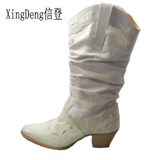 Women Brand Pointed Toe Western Cowboy Boots Lady Carving Mid Calf Shoes Girl Square Heel Knight Snow Boots Size 35-42
Women Brand Pointed Toe Western Cowboy Boots Lady Carving Mid Calf Shoes Girl Square Heel Knight Snow Boots Size 35-42
