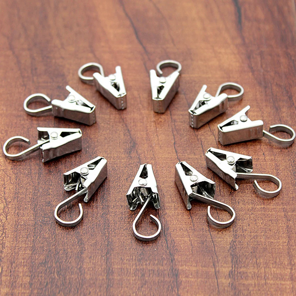 12Pcs Fashion Stainless Steel Window Shower Curtain Rod Clips Hook Clips Rings Clips Set clothes pegs
12Pcs Fashion Stainless Steel Window Shower Curtain Rod Clips Hook Clips Rings Clips Set clothes pegs