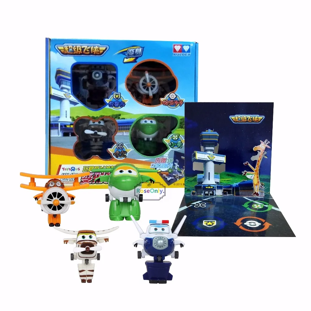 2016 New Arrival 4pcs/lot Super Wings Mini Planes Deformation Airplane Robot Action & Toy Figures toy Super Wings for gifts
2016 New Arrival 4pcs/lot Super Wings Mini Planes Deformation Airplane Robot Action & Toy Figures toy Super Wings for gifts