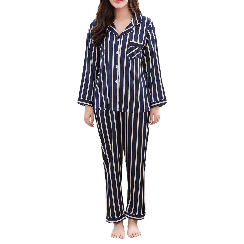 JAYCOSIN Women Set Clothes Casual Spring Stripe 2PCS Long Sleeved Top And Long Pants Home Couple Pyjamas Matching Sets 2019
JAYCOSIN Women Set Clothes Casual Spring Stripe 2PCS Long Sleeved Top And Long Pants Home Couple Pyjamas Matching Sets 2019