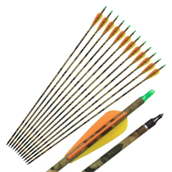 12Pcs 31'' Camo Carbon Arrows Archery for Compound Bow Hunting 500 Spine with Replacable Tips
12Pcs 31'' Camo Carbon Arrows Archery for Compound Bow Hunting 500 Spine with Replacable Tips
