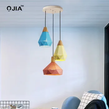 Modern Wood Pendant Lights white/yellow/gray/blue iron lamp shade Luminaire Dining Room Lights Pendant Lamp For Home fixture
Modern Wood Pendant Lights white/yellow/gray/blue iron lamp shade Luminaire Dining Room Lights Pendant Lamp For Home fixture