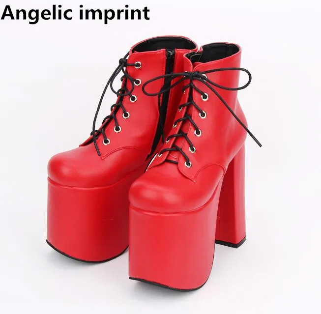 Angelic imprint mori girl lady lolita ankle punk Boots woman super high thin heels pumps Women princess dress party shoes 33-47
Angelic imprint mori girl lady lolita ankle punk Boots woman super high thin heels pumps Women princess dress party shoes 33-47