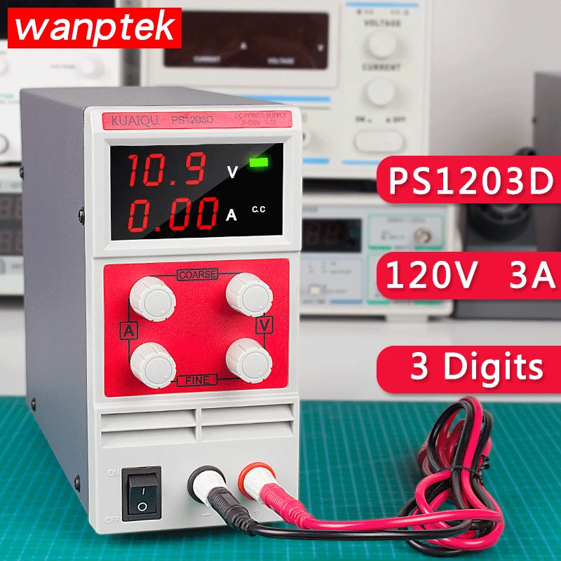 120V 3A DC Lab Switching Power Supply Adjustable Voltage Regulator laboratory Regulator Bench power Source Digital PS1203D
120V 3A DC Lab Switching Power Supply Adjustable Voltage Regulator laboratory Regulator Bench power Source Digital PS1203D