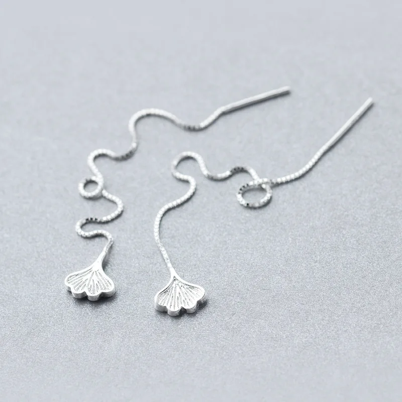 Real. 925-STERLING-SILVER Ear Pull Through gingkgo gingko Ear Threader Earrings Long Dangle Box Chain GTLE655
Real. 925-STERLING-SILVER Ear Pull Through gingkgo gingko Ear Threader Earrings Long Dangle Box Chain GTLE655