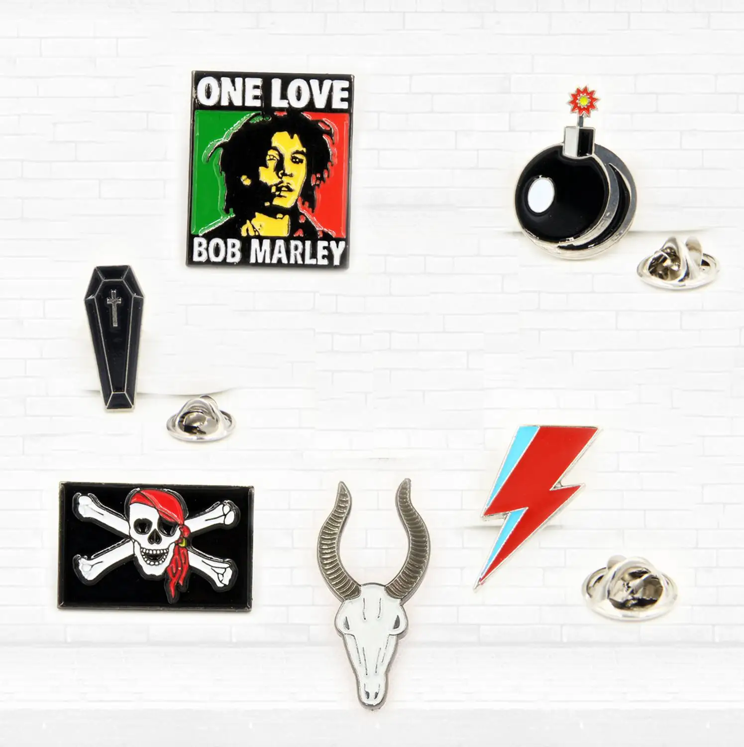 Винтажный Классический значок Bob Marley металлический в стиле ретро с отложным