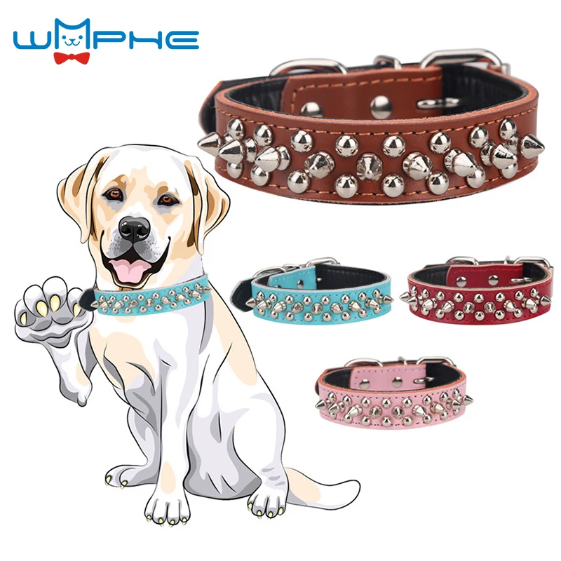 1 inch Wide Soft Leather Spiked Dog Collar Round Bullet Studded Punk Style Doberman Labrador Dog Collar for Small and Middle Dog
1 inch Wide Soft Leather Spiked Dog Collar Round Bullet Studded Punk Style Doberman Labrador Dog Collar for Small and Middle Dog