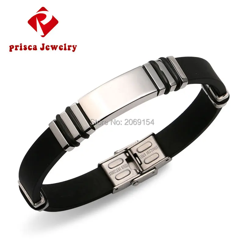 Men Rubber Bracelet Fashion Gold Bangle Charm Jewelry Stainless Steel Chain Link Bangle Silver Color Casual Style To Gift
Men Rubber Bracelet Fashion Gold Bangle Charm Jewelry Stainless Steel Chain Link Bangle Silver Color Casual Style To Gift