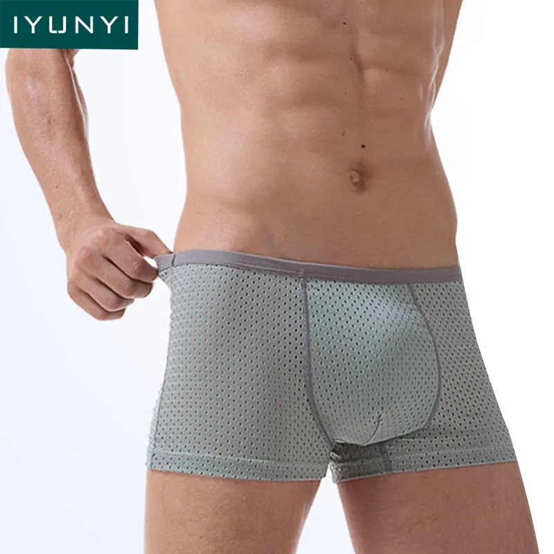 IYUNYI Men's Underwear Boxer Shorts Sexy Soft Breathable Mesh Ice Silk Four Corner Panties U Convex Pouch Male Panties Boxers
IYUNYI Men's Underwear Boxer Shorts Sexy Soft Breathable Mesh Ice Silk Four Corner Panties U Convex Pouch Male Panties Boxers