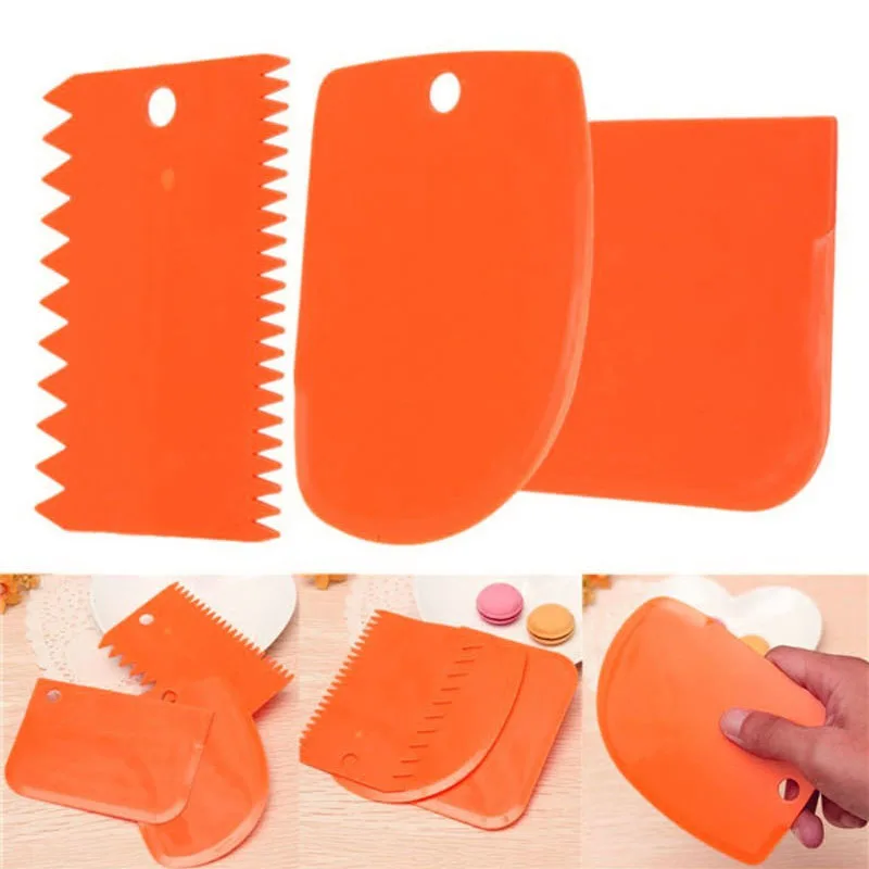 1Set/3PCS Hot Sale Plastic Smooth Edge Jagged Edge Cake Decorating Baking Scraper Pastry Spatulas Kitchen Tools
1Set/3PCS Hot Sale Plastic Smooth Edge Jagged Edge Cake Decorating Baking Scraper Pastry Spatulas Kitchen Tools