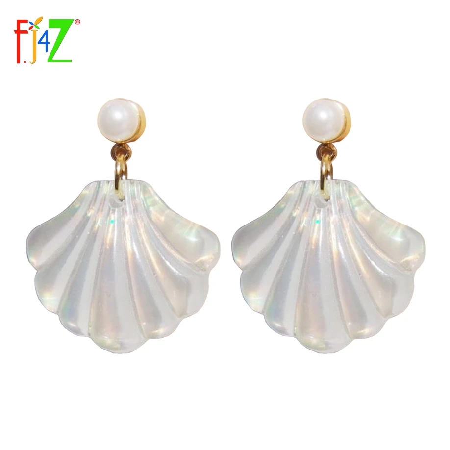 F.J4Z New fashion elegant transparent acrlic shell faux pearl designer drop earrings for women brincos bijoux wholesale
F.J4Z New fashion elegant transparent acrlic shell faux pearl designer drop earrings for women brincos bijoux wholesale