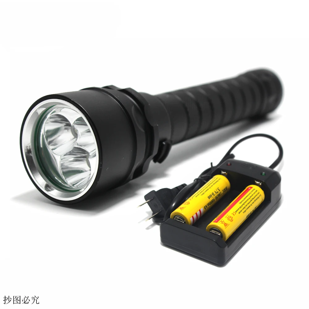 6000 Lumen 100m Underwater Diving Flashlight 3X XML L2 Waterproof Scuba LED Torch Light +2x 18650 5000mah Battery+ Charger 6000 Lumen 100m Underwater Diving Flashlight 3X XML L2 Waterproof Scuba LED Torch Light +2x 18650 5000mah Battery+ Charger<br><br>Aliexpress